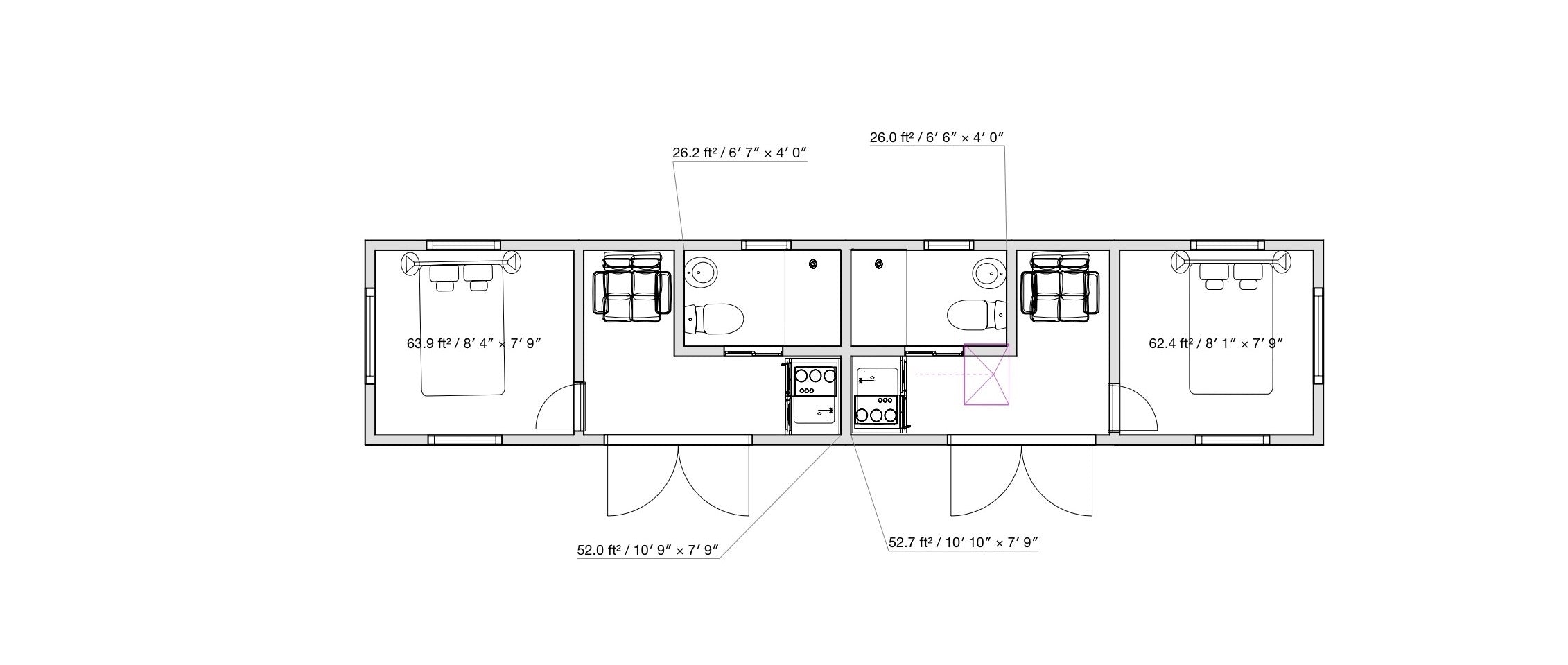 Duplex container home