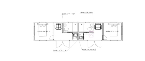 Duplex container home